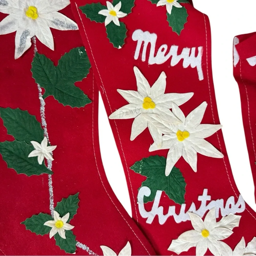 Vintage Appliqué Christmas Stockings Four‎